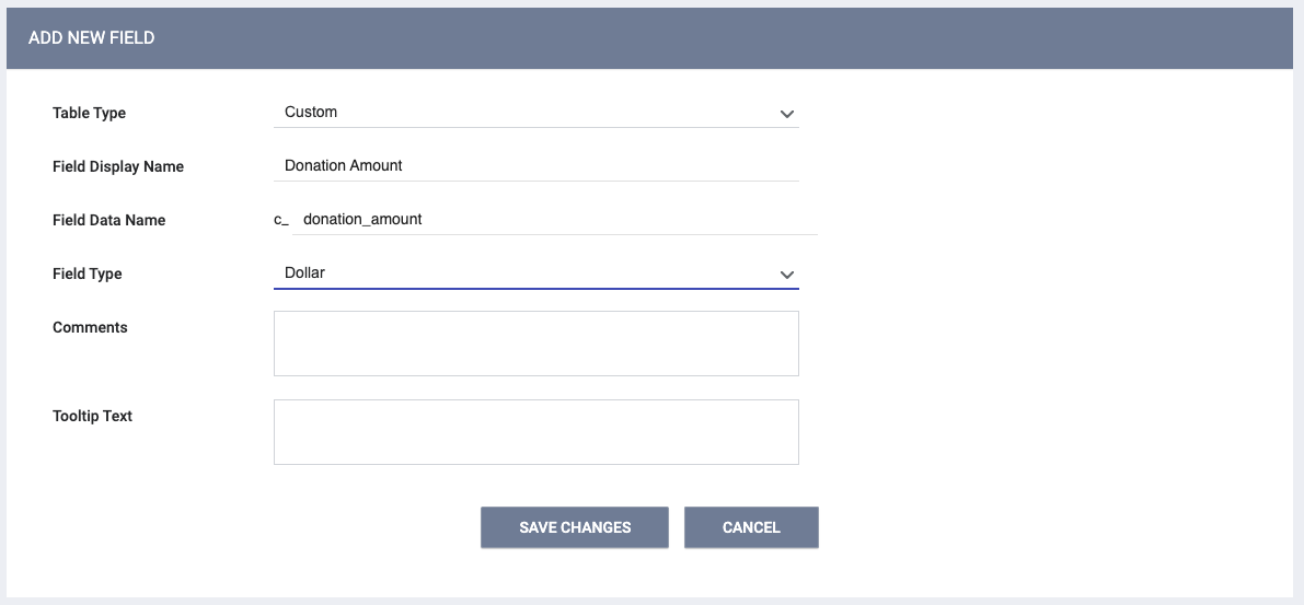 Creating And Editing Fields
